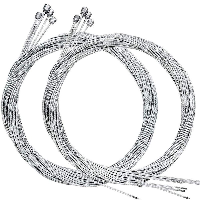 Qicfrk Stainless Steel Shifter Cable, Bike Shifter Cable 2M Long Bicycle Replaceable Wire Inner Derailleur Wire Stainless Steel Bike Rear Derailleur Cable 10Pcs - Image 1